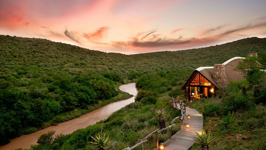 Exterior of Great Fish River Lodge, Kwandwe Private Reserve, Eastern Cape, South Africa