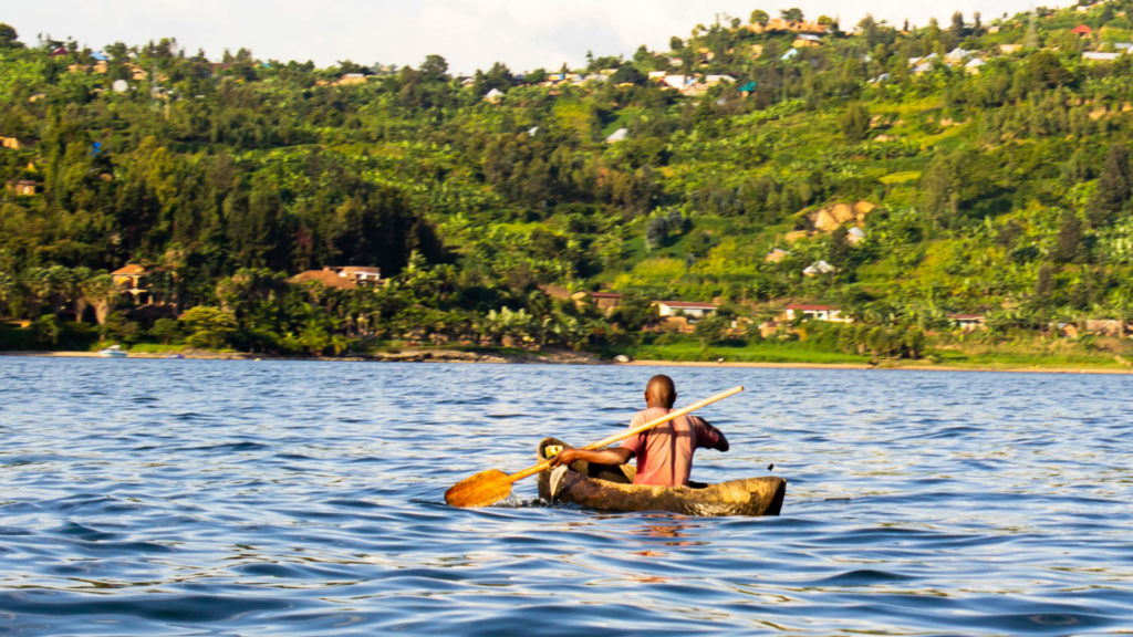 Dugout canoe, Lake Kivu, Rwanda