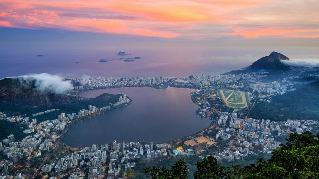 Sunset views of Rio, Brazil